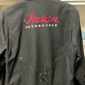 Indian Motorcycle Jacket Size XL Black/w red lining